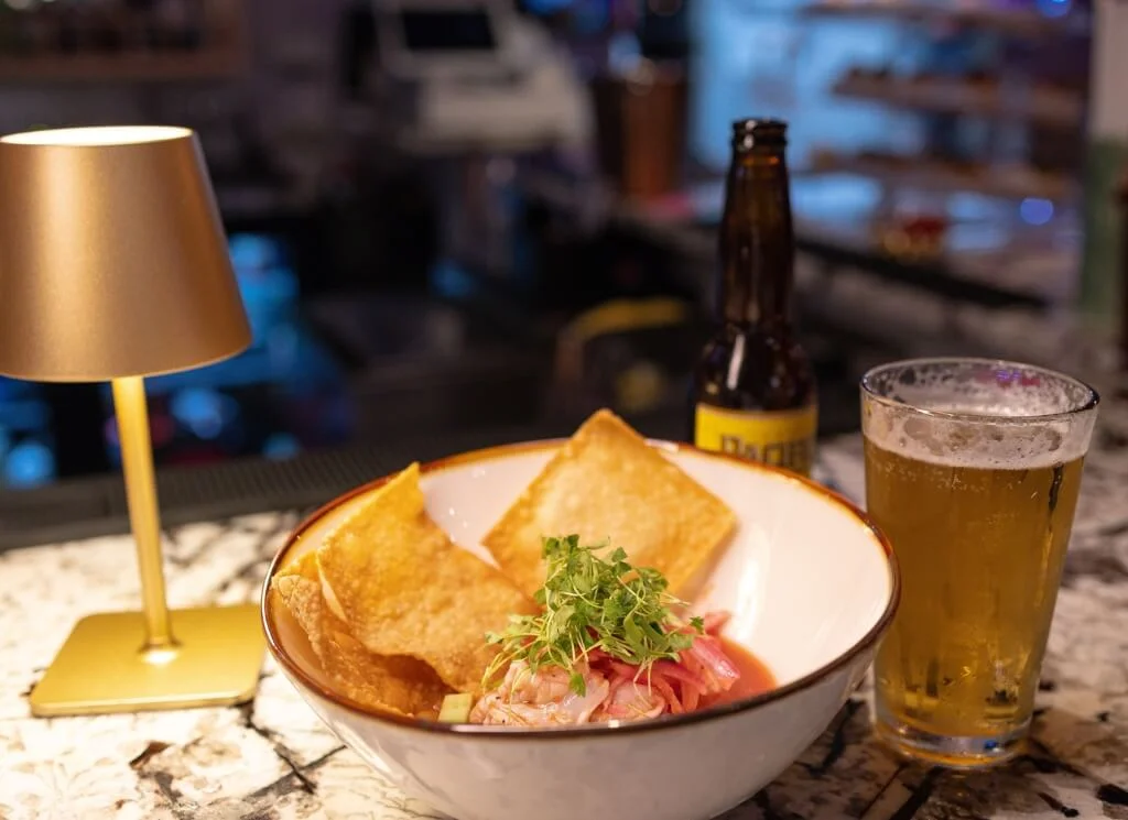 La Chuparosa Mexican dishes and seafood served at the restaurant in Waukegan, Illinois